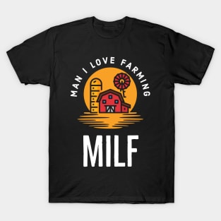 Man I Love Farming Simple Sunset Farmer Lover T-Shirt